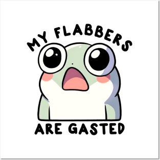 Cute funny flabbergasted frog meme Posters and Art